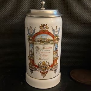 Vintage Gerz 50 years Oktoberfest Beer Stein Mug Height 8 " - 34 oz